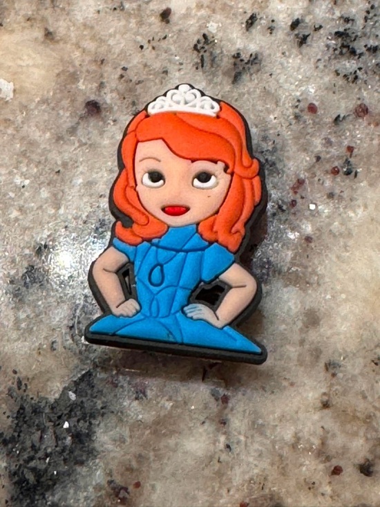 CROCS Accessories - CROCS Blue Dress Redhead Princess Croc Charm